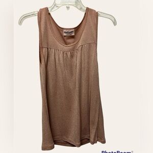 Michael Star Rose Gold Sleeveless Top One Size Fits Most